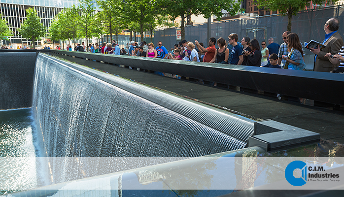 WTC fountain troughs and weirs